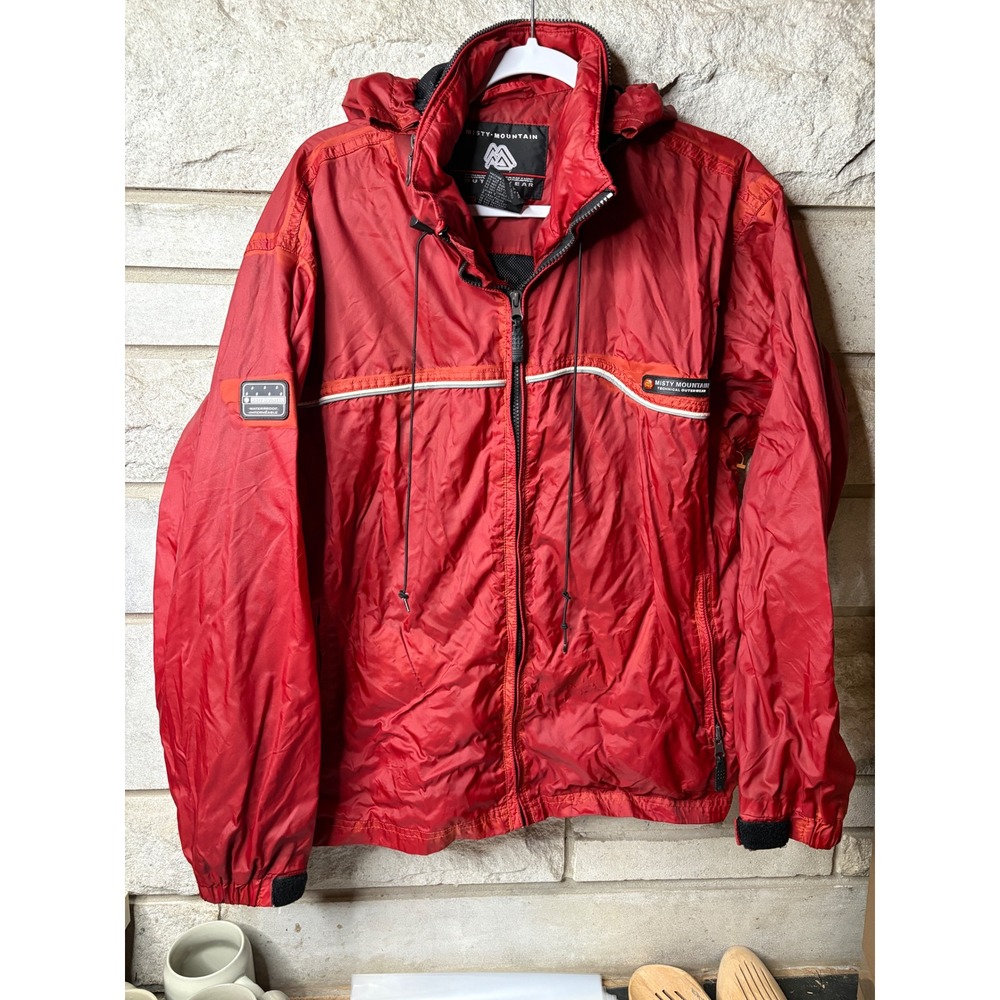 Misty Mountain Technical Outerwear Waterproof Jacket Red Mens‎ Medium Hooded